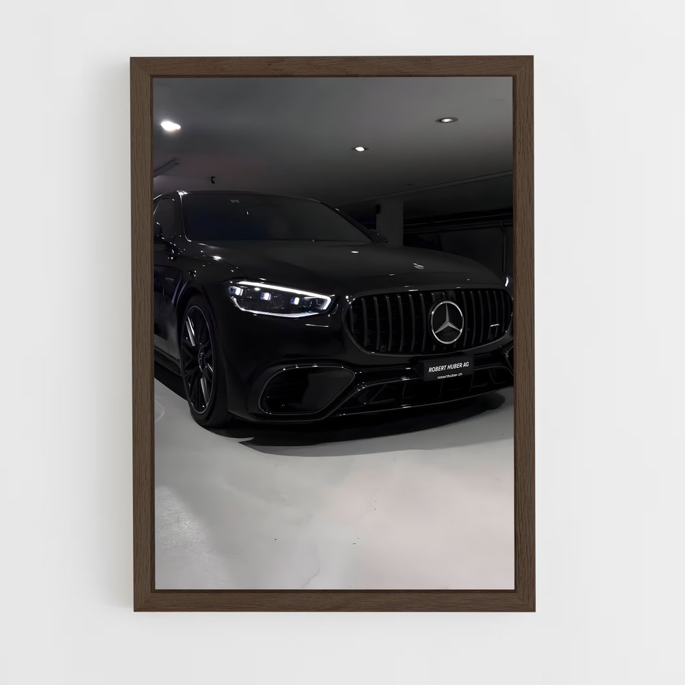 Poster Moteur Noir – affiche Mercedes (vue 5)